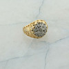 14K Yellow Gold 1.25 ct tw Diamond Cluster Ring Size 9.75