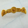 Fabulous Antique 18K Yellow Gold Etruscan Revival Rams Head Pin Circa 1880