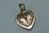 14K Tri-Color Gold "MOM" Heart Pendant