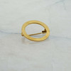 Vintage 14K Yellow Gold Circular Pin Engine Turned Circa 1960