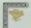 14K Yellow Gold Mother Pin Pendant with Emerald Garnet and Peridot Circa 1970