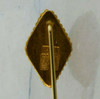 Chinese 24K Yellow Gold Vintage Green Jade Stick Pin Circa 1940