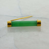 Vintage 20K Yellow Gold Jade Baton Pin Chinese Signed Circa 1960