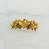 Vintage 14K Yellow Gold Bees Pin 3 Modeled Bees in a Row Circa 1930