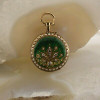 Superb Antique 18K Ladies Enameled Pearl and Diamond Watch Pin Set Circa 1880