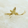 18K Yellow Gold Long Tailed Bird Pin/Pendant Circa 1970