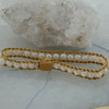 14K Yellow Gold Pearl Chain Bracelet 7.25 inch length Circa 1960