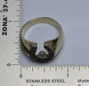 14K Yellow Gold Diamond Horseshoe Ring, Size 9