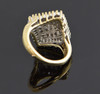 10K Yellow Gold Round and Baguette Diamond Ring, Size 3.5