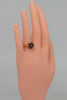 10K Yellow Gold 4 Stone Garnet Ring Circa 1970, Size 7