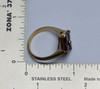 10K Yellow Gold 4 Stone Garnet Ring Circa 1970, Size 7