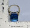 10K Yellow Gold London Blue Topaz Ring, Size 6.75