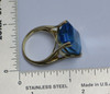 10K Yellow Gold London Blue Topaz Ring, Size 6.75