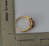 10K Yellow Gold Ruby and White Sapphire Ring Circa 1980, Size 8
