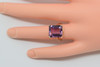 14K Yellow Gold Amethyst cocktail Ring Circa 1960, Size 6