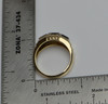 14K Yellow Gold Three Stone Diamond Ring Circa 1940, Size 9