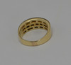 14K Yellow Gold Sapphire and Diamond Band Circa 1990 , Size 8