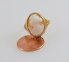 10K Yellow Gold Oval Shell Cameo Ring Circa 1930, Size 6