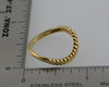 14K Tri-Color Gold Ring Set in Rope Design, Size 6.25