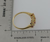 14K Yellow Gold Ruby and Diamond Band Circa 1960, Size 9.5