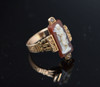14K Yellow Gold Victorian Period Cameo Ring with Seed Pearls, Size 3