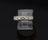 14K Yellow Gold 5 stone diamond anniversary band Circa 1940's, Size 8