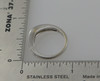 14K White Gold ''V' shaped diamond set band, Size 4.75