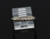 14K White Gold diamond band, 5 stones, pierced sides, Circa 1950's, Size 6.25