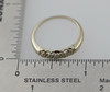 14K White Gold diamond band, 5 stones, pierced sides, Circa 1950's, Size 6.25