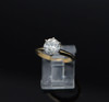 14K Yellow Gold Solitaire Diamond Ring app 1.7 ct tw old hand cut stone, Size 6