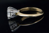 14K Yellow Gold Solitaire Diamond Ring app 1.7 ct tw old hand cut stone, Size 6