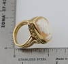 14K Yellow Gold Pear Shaped Shell Cameo Ring Circa 1950, Size 7