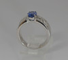 18K White Gold Tanzanite and Diamond Ring, Size 7