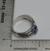 18K White Gold Tanzanite and Diamond Ring, Size 7