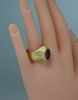 18K Yellow Gold Oval Shape Citrine Ring Circa 1960, Size 9.5