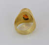 18K Yellow Gold Oval Shape Citrine Ring Circa 1960, Size 9.5