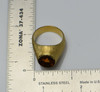 18K Yellow Gold Oval Shape Citrine Ring Circa 1960, Size 9.5