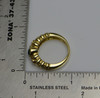 18K Yellow Gold Emerald Cabochon and Diamond Ring, Size 5
