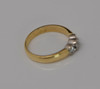 18K Yellow Gold 3 Stone Diamond Ring Circa 1980, size 6