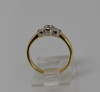 18K Yellow Gold 3 Stone Diamond Ring Circa 1980, size 6