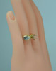 18K Yellow Gold with Platinum Head Semi Mount Ring (Setting Only) Size 6