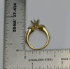 18K Yellow Gold with Platinum Head Semi Mount Ring (Setting Only) Size 6