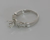 Platinum Semi Mount Ring (Setting Only) Size 6.75