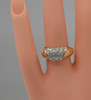 18K Yellow & White Gold Diamond Pave Ring Circa 1970, size 7