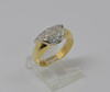 18K Yellow & White Gold Diamond Pave Ring Circa 1970, size 7