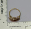 14K Yellow Gold Pearl and Ruby Ring Circa 1960, Size 8