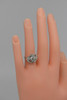 14K White Gold Diamond Set Ring Circa 1950, Size 6