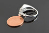 14K White Gold Modernist Diamond Ring, Size 5.5