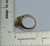 14K Yellow Gold Pearl and Diamond Ring, Size 6.5