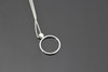 14K White Gold Diamond Circle Pendant with 16" Chain